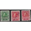 CANADA 1915 WAR TAX SET USED SG228-30