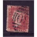 GREAT BRITAIN 1858-79 QV SG44 1d RED BROWN PLAT...