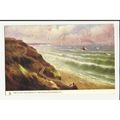 1489 BOURNEMOUTH Cliffs Rough Sea Tuck Oilette ...