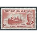 Falkland Islands 1952 SG173 1d Scarlet Mounted ...