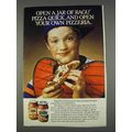 1982 Ragu Pizza Quick Sauce Ad - Open a Jar