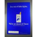 1991 Merit Ultra Lights Cigarettes Ad - In a Sea