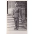 Military Soldier At Building Steps Real Photo P...