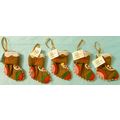 LOT OF 5 LETTER W MONOGRAMMED MINI BROWN GINGER...