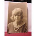 UNKNOWN LADY WITH 'FLUFFED' UP HAIR? antique ph...