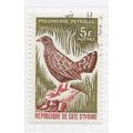 IVORY COAST 1966 BIRDS STONE PARTRIDGE 5F USED