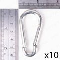 STEEL CARABINER SPRING-LOADED 10x Small Clip Sn...