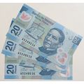 Mexico UNCIRCULATED $20 Pesos polymer 2018 Beni...