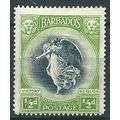 Barbados 1920 SG202 1/2d Black & Bright Yellow-...