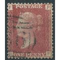 1858 SG43 1d Red Plate 114 Fine Used Check Lett...