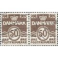 DENMARK, Wave design (pair), brown 1974, 50ore