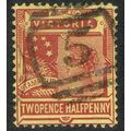 Victoria 1886 2 ½d Brown Red on Yellow SG315a FU