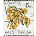 AUSTRALIA, FLOWER, Golden Wattle, white 1970, 5...