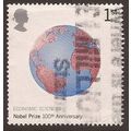 2001, GB, Nobel Prizes, 1st class, Used Stamp, ...