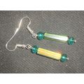 Transparent treated light green glass column & ...