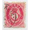 NORWAY 1872 CLASSIC POSTHORN SHADED 3Sk TRE SKI...