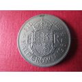 1967 QUEEN ELIZABETH II HALFCROWN FREE POST. (e...