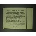 1900 Waltham Watches Ad - Speaking for Themselves