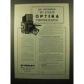 1959 Optika IIa Camera Ad - Invitation to Enjoy