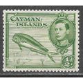 CAYMAN ISLANDS 1938 KG6 DOLPHIN FISH MINT MH
