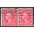492, Used 2¢ Coil Line Pair SCV $35 - Stuart Katz
