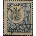 Tanganyika KGV 1925 25c Blue & Black Used SG 91...