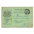 French military postcard posted 1914 from Forei...