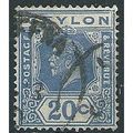 Ceylon 1922 SG350 20c Bright Blue Die I Fine Used.