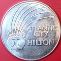 Hilton. $1 Casino Token. Atlantic City, NJ. F92.
