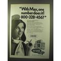 1970 National Car Rental Ad - With Max, One Number