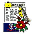 North Dakota the Sioux State Montage Fridge Magnet