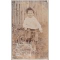 Child On Wobbly Bicycle Antique Real Photo Post...