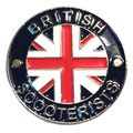 BRITISH SCOOTERIST Union Flag GB MOD Metal Enam...