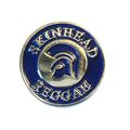 Reggae Trojan Helmet Blue Scooter MOD Metal Ena...