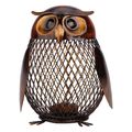 Handmade Owl Piggy Bank Metal Craft Coin Money ...