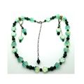 Jade Floral Glass Beaded Gemstone Necklace Earr...