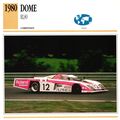 Collectors Club card. Classic Cars. Dome RL80 r...