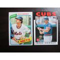 Two (2) Rich Hebner Baseball Cards - See Pictur...