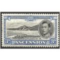 Ascension Island 1938 SG42a 3d Black & Ultramar...