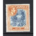 Jamaica - 1938-52 - 5/- Slate-Blue & Yellow-Ora...