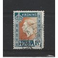 SouthAfrica.SG73 1 1/2d Orange and Greenish Blu...