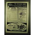 1956 Walz Ad - Filters, Coronet B Meter, Walzflex