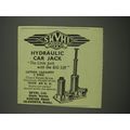 1949 Skyhi Hydraulic Car Jack Ad - The little jack with the big lift