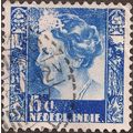 NEDERLANDS INDIE, Queen Wilhelmina, blue 1947, 15