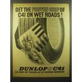 1964 Dunlop C41 Tires Ad - Get the proven grip of C41 on Wet roads