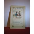 BIRTHDAY CARD antique used by Marcuse Day. 1914...