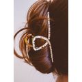 Gold Pearl Stud Large Alloy Hair Claw Clip