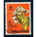 Singapore 1968-72 6c definitive, used, SG 104