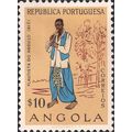 ANGOLA, Angolan People, Piper, orange 1957, $.10