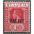 St Lucia 1916 SG90 1d Scarlet WAR TAX Mounted M...